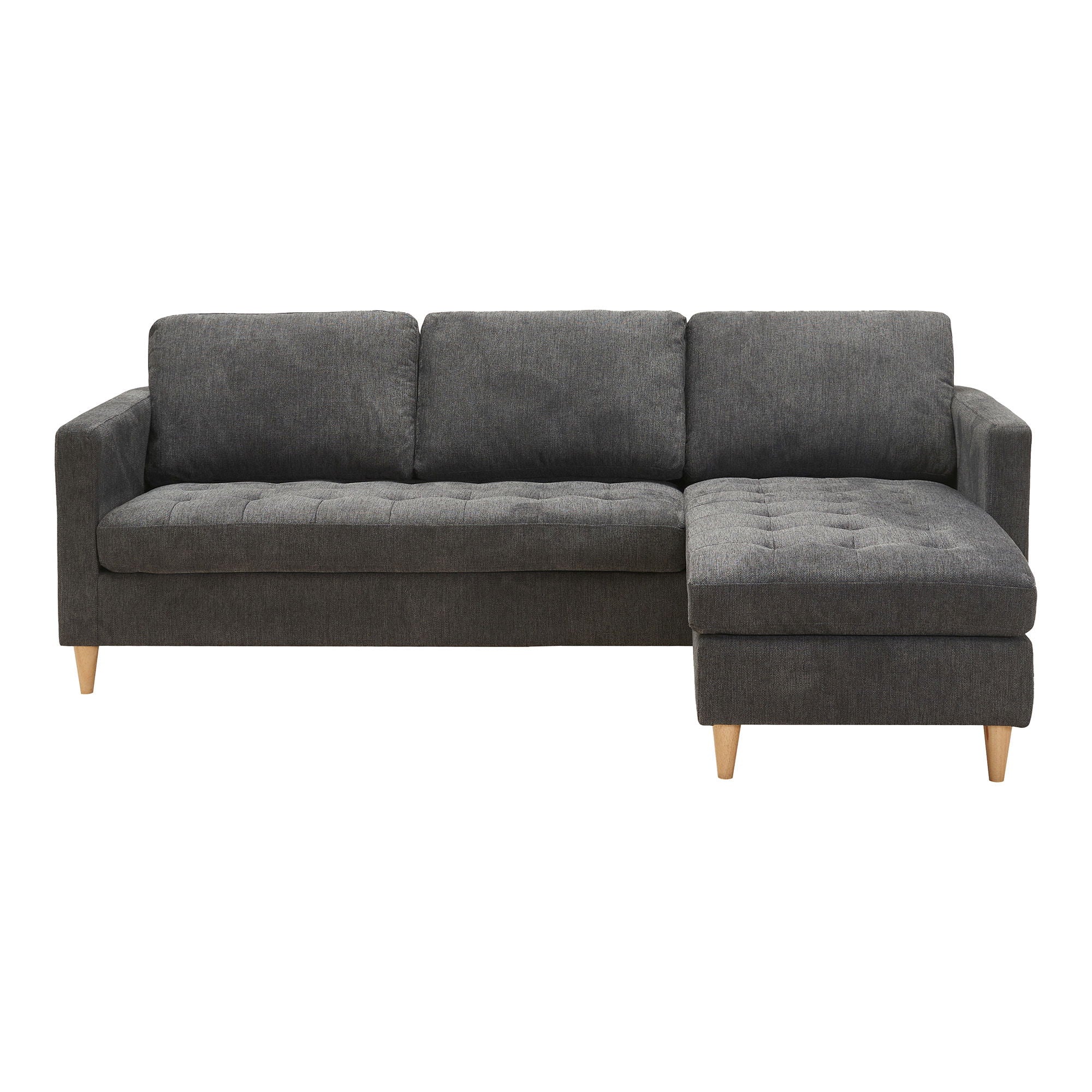 Firenze – Ecksofa mit Naturholzfüßen, 151–83 × 219 × 80 cm